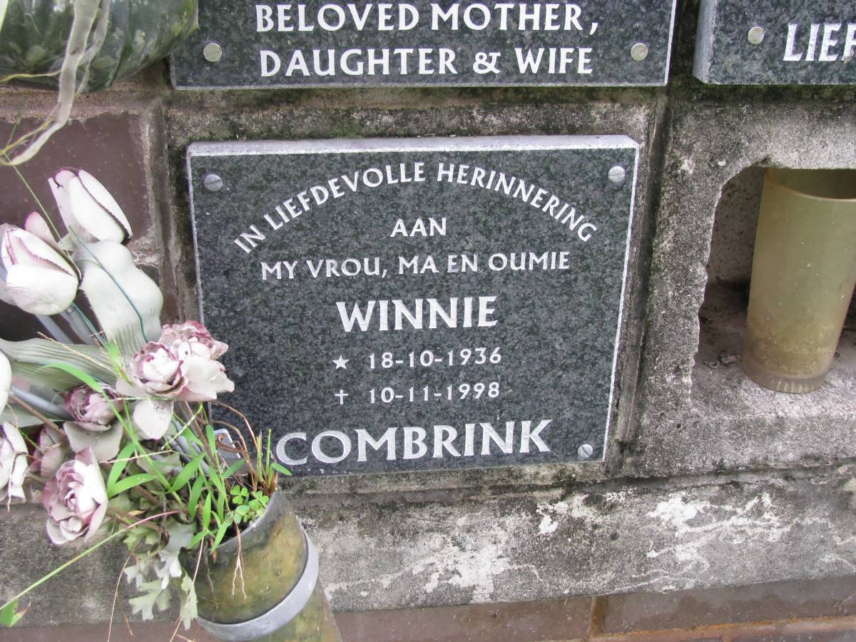 COMBRINK Winnie 1936-1998