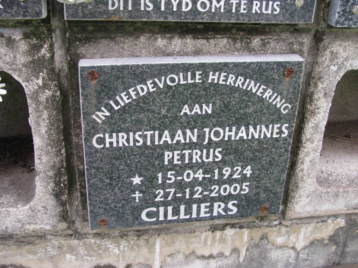 CILLIERS Christiaan Johannes Petrus 1924-2005