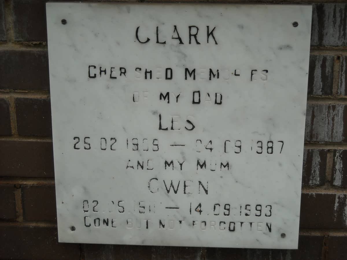 CLARK Les 1909-1987 &amp; Gwen 190?-1993