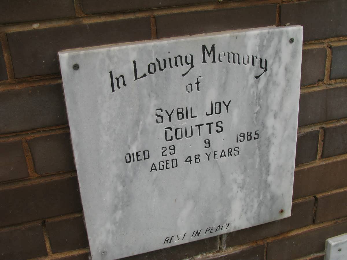 COUTTS Sybil Joy -1985