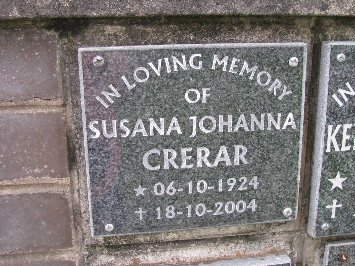 CRERAR Susana Johanna 1924-2004