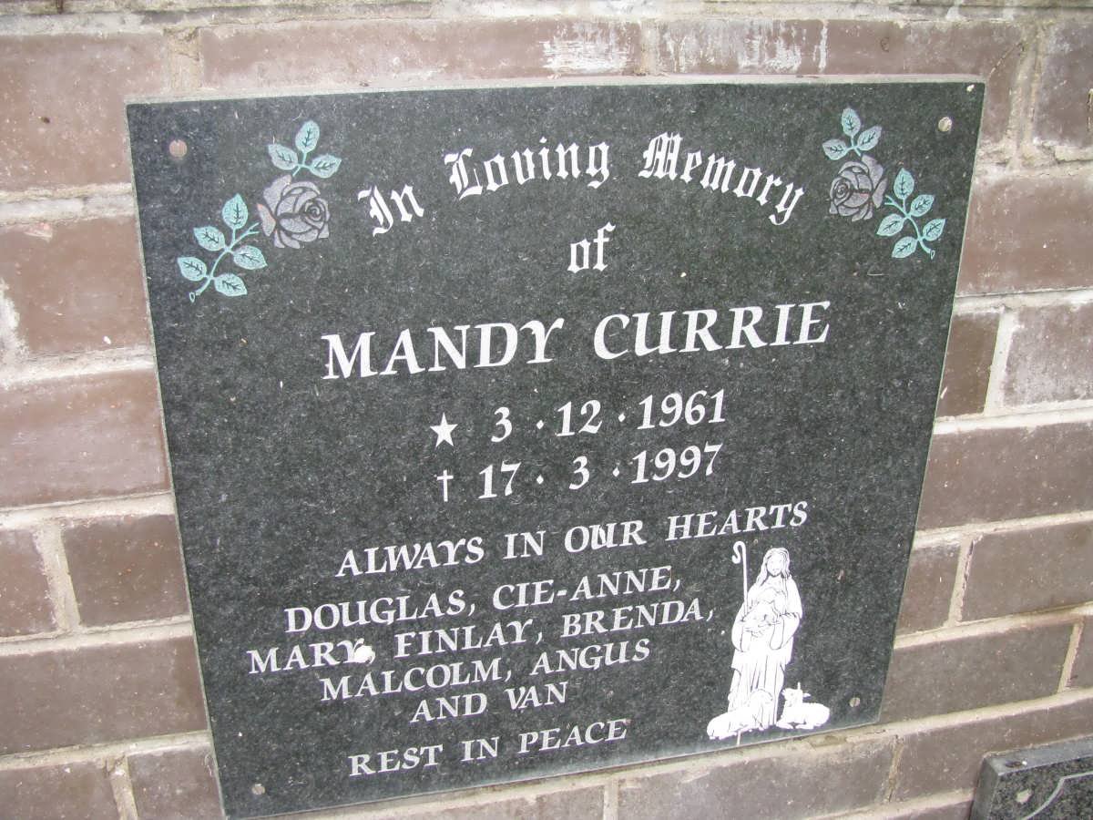 CURRIE Mandy 1961-1997