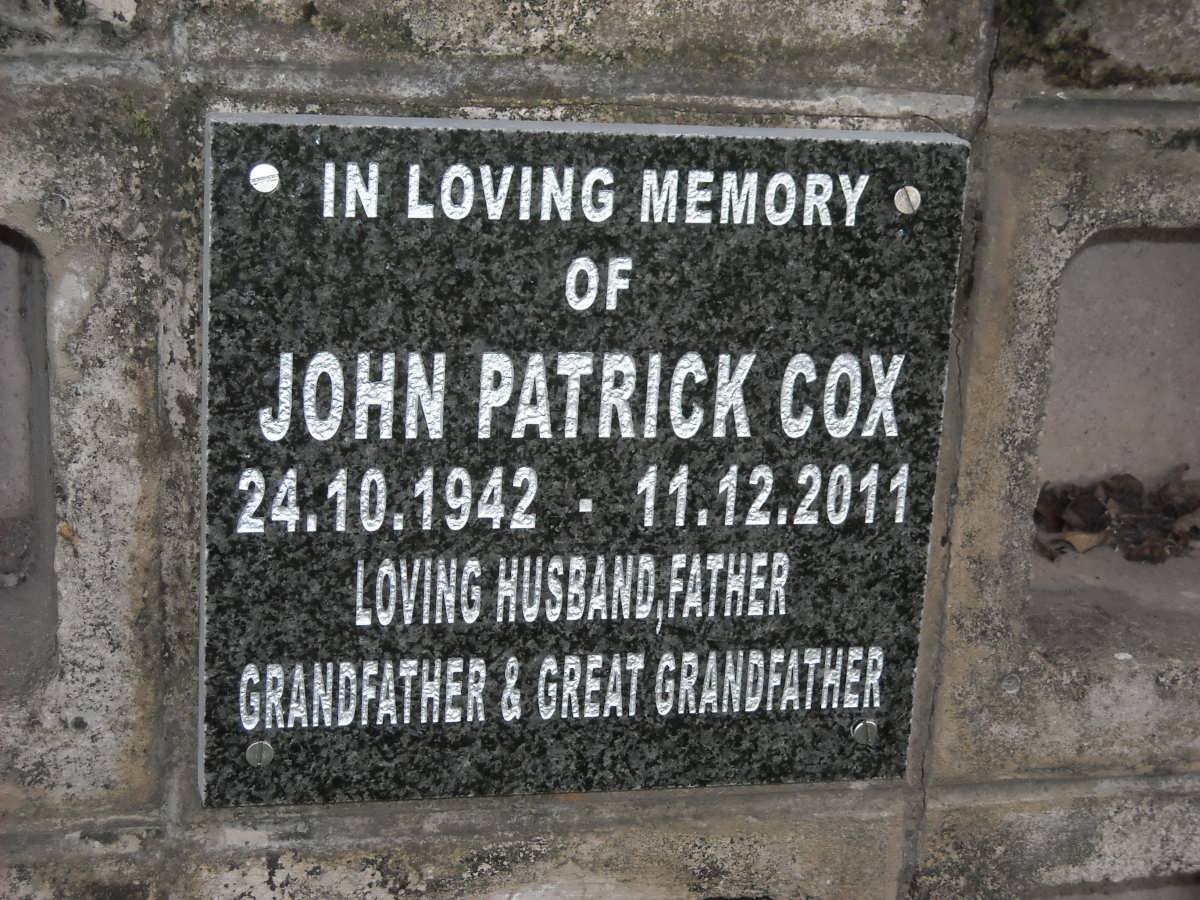 COX John Patrick 1942-2011
