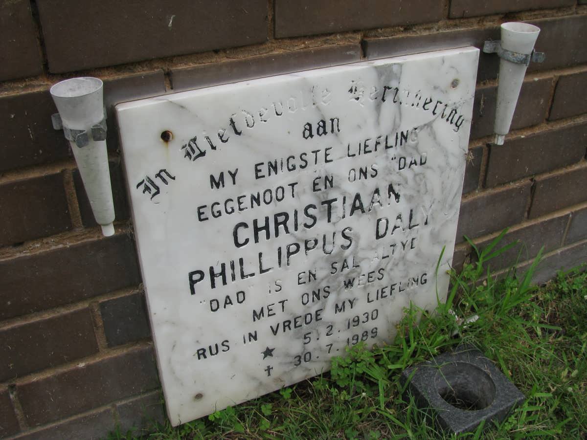 DALY Christiaan Phillippus 1930-1989