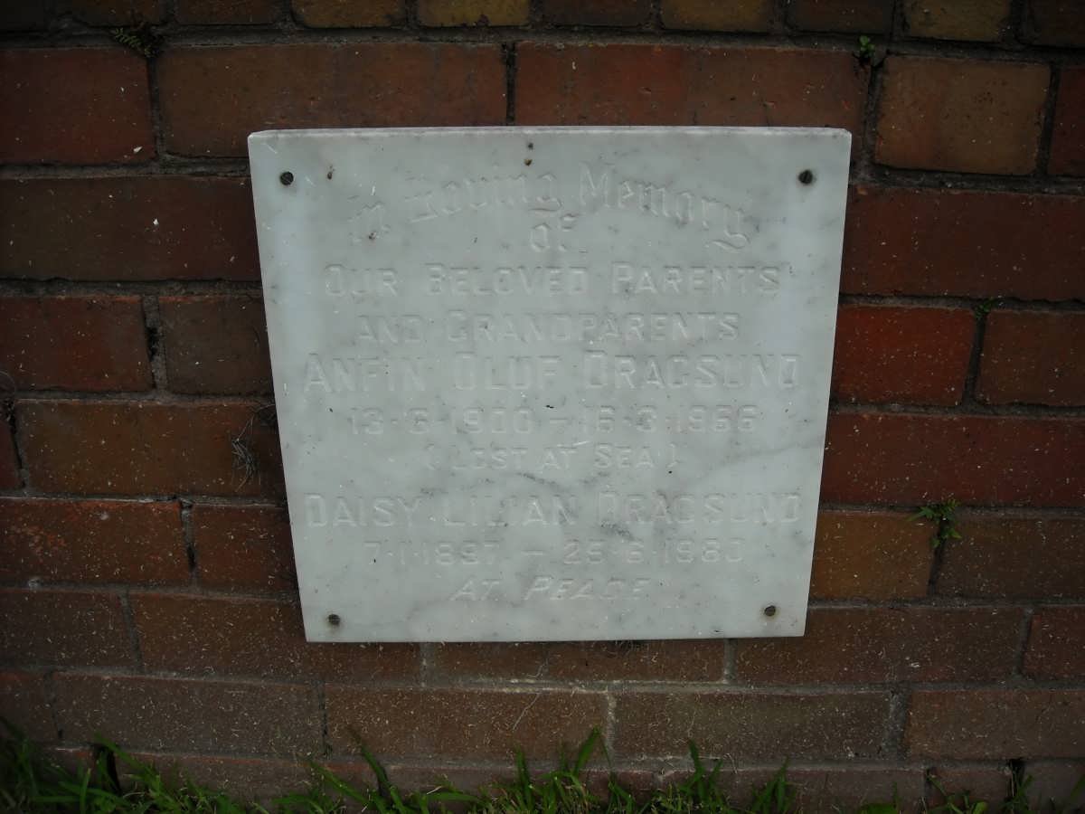 DRAGSUND Anfin Oluf 1900-1966 &amp; Daisy Lilian 1897-1980
