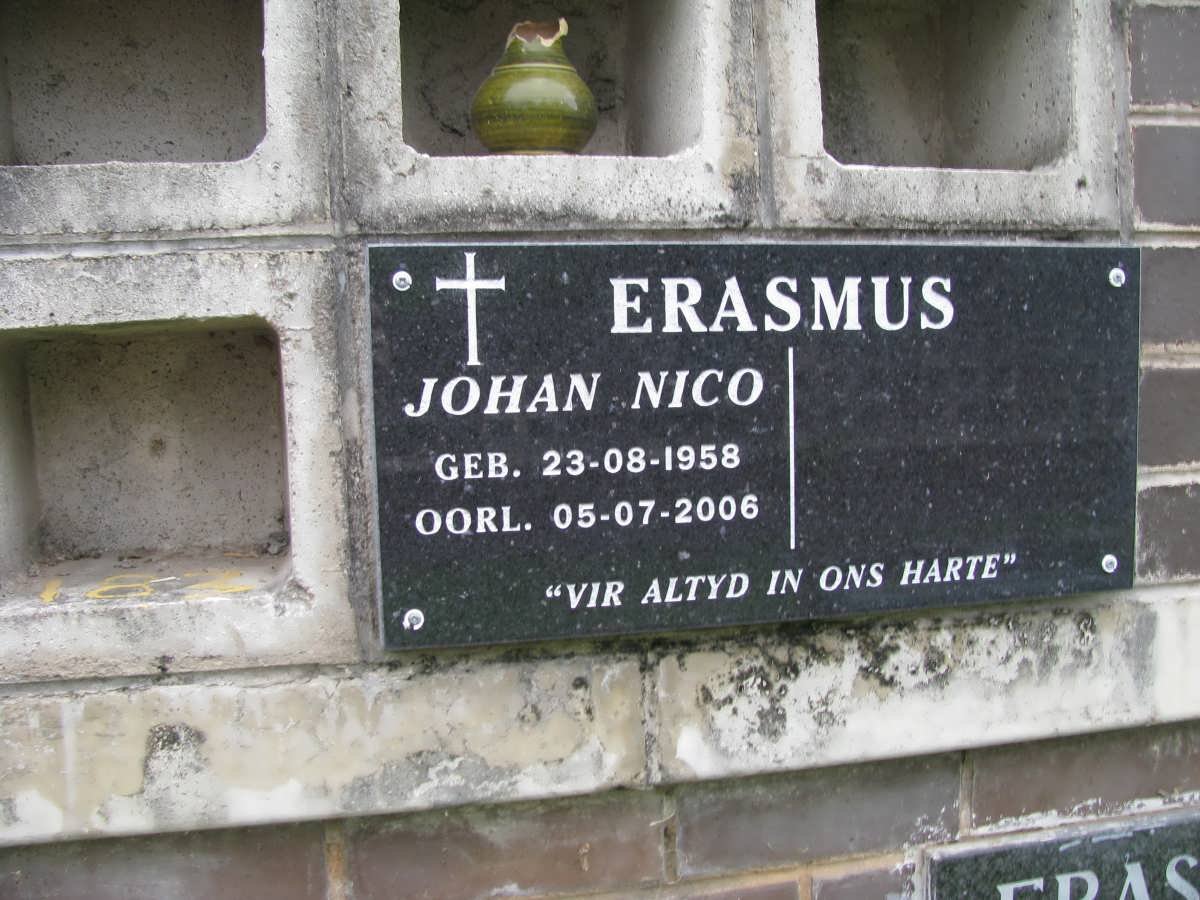 ERASMUS Johan Nico 1958-2006
