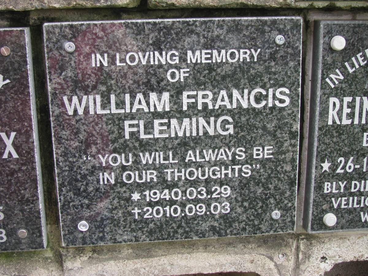 FLEMING William Francis 1940-2010
