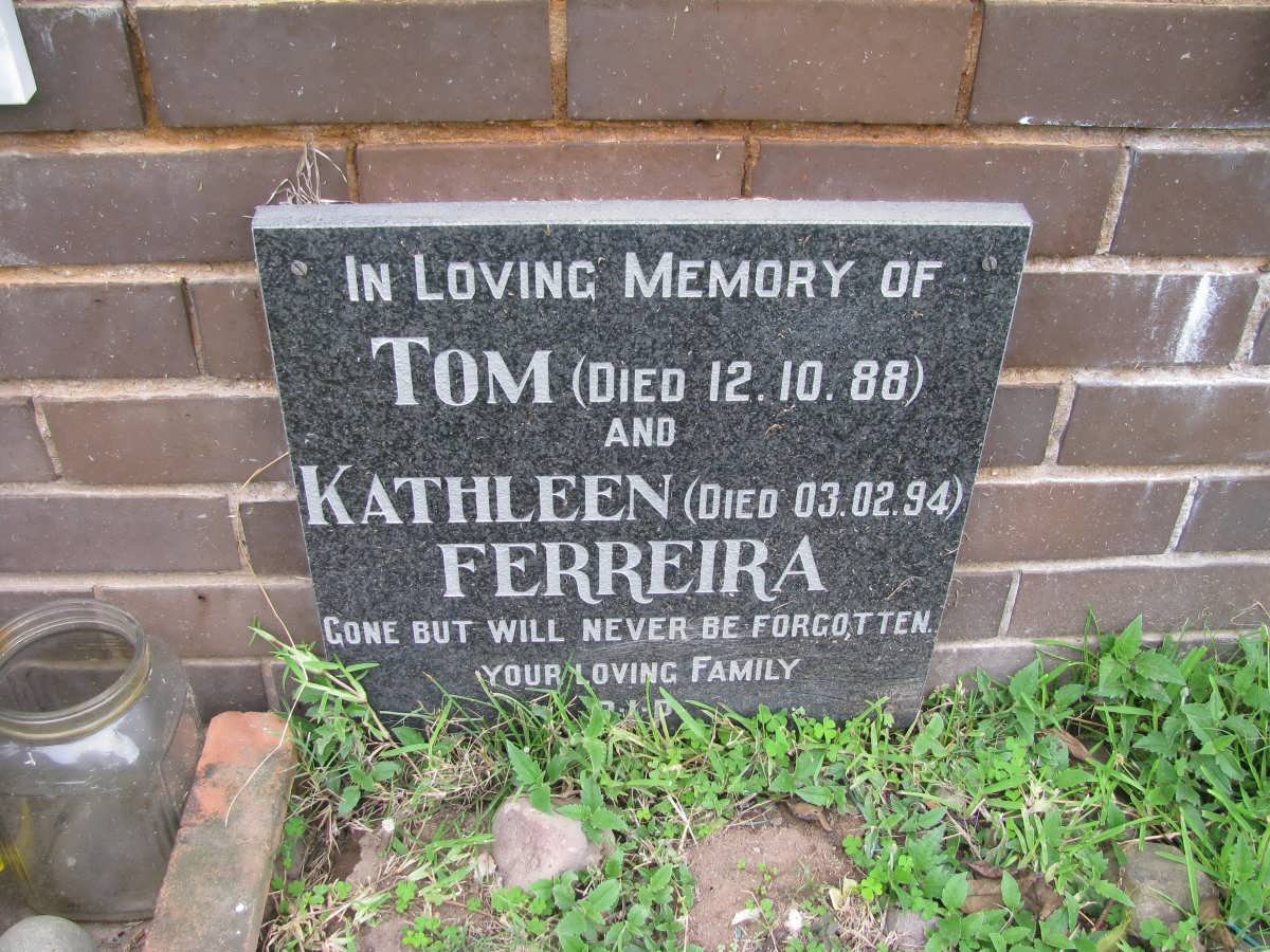 FERREIRA Tom -1988 &amp; Kathleen -1994