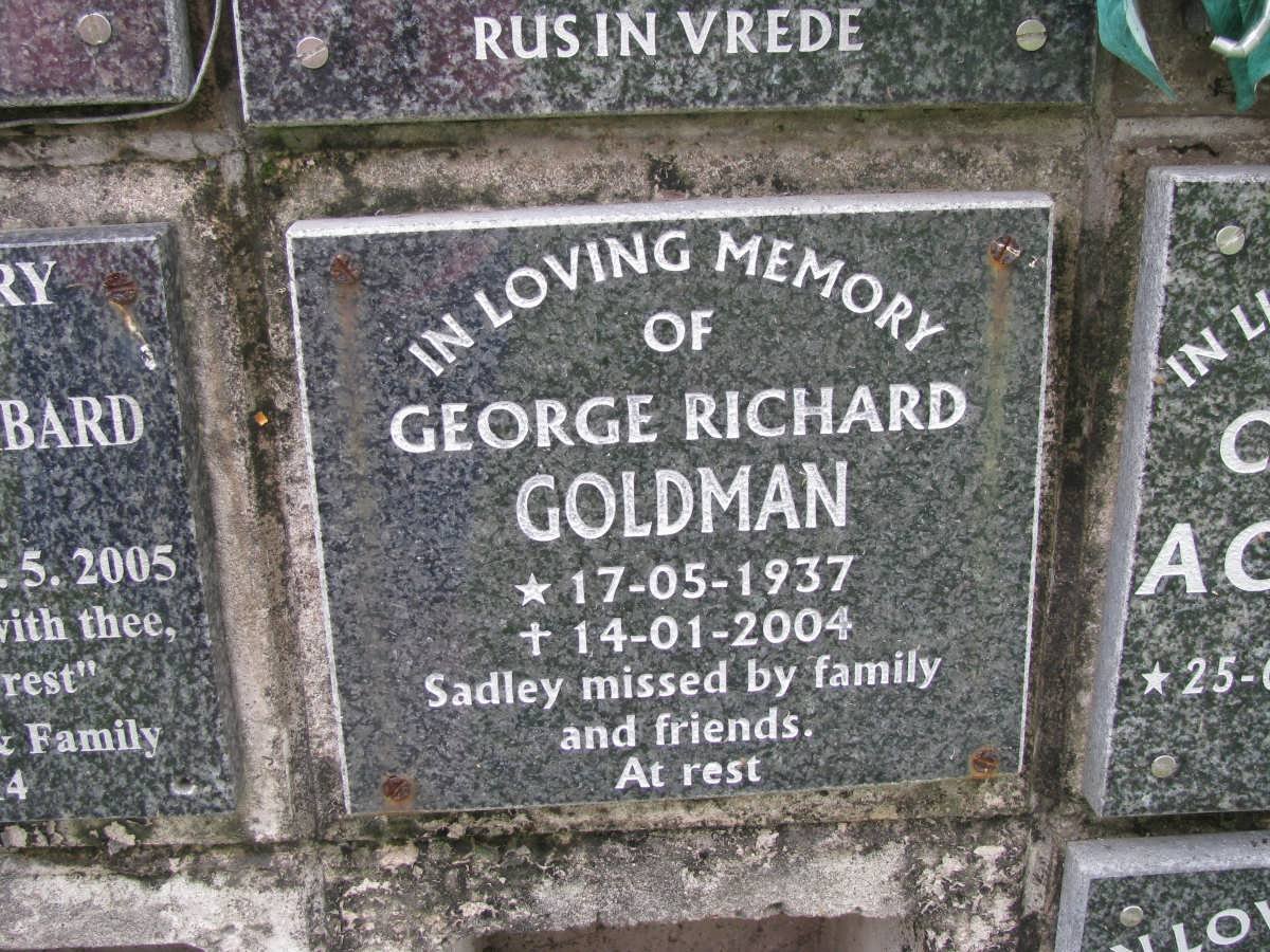 GOLDMAN George Richard 1937-2004