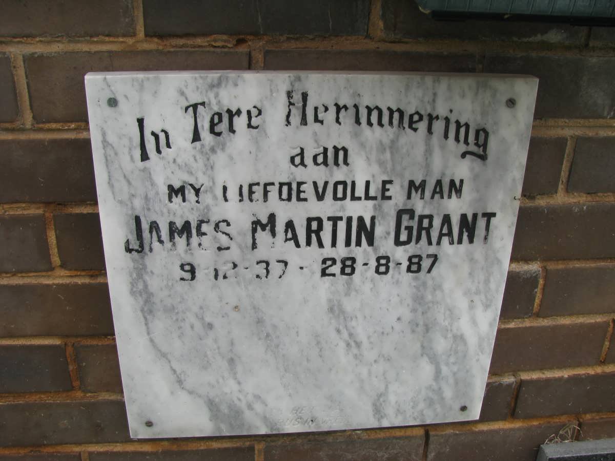 GRANT James Martin 1937-1987
