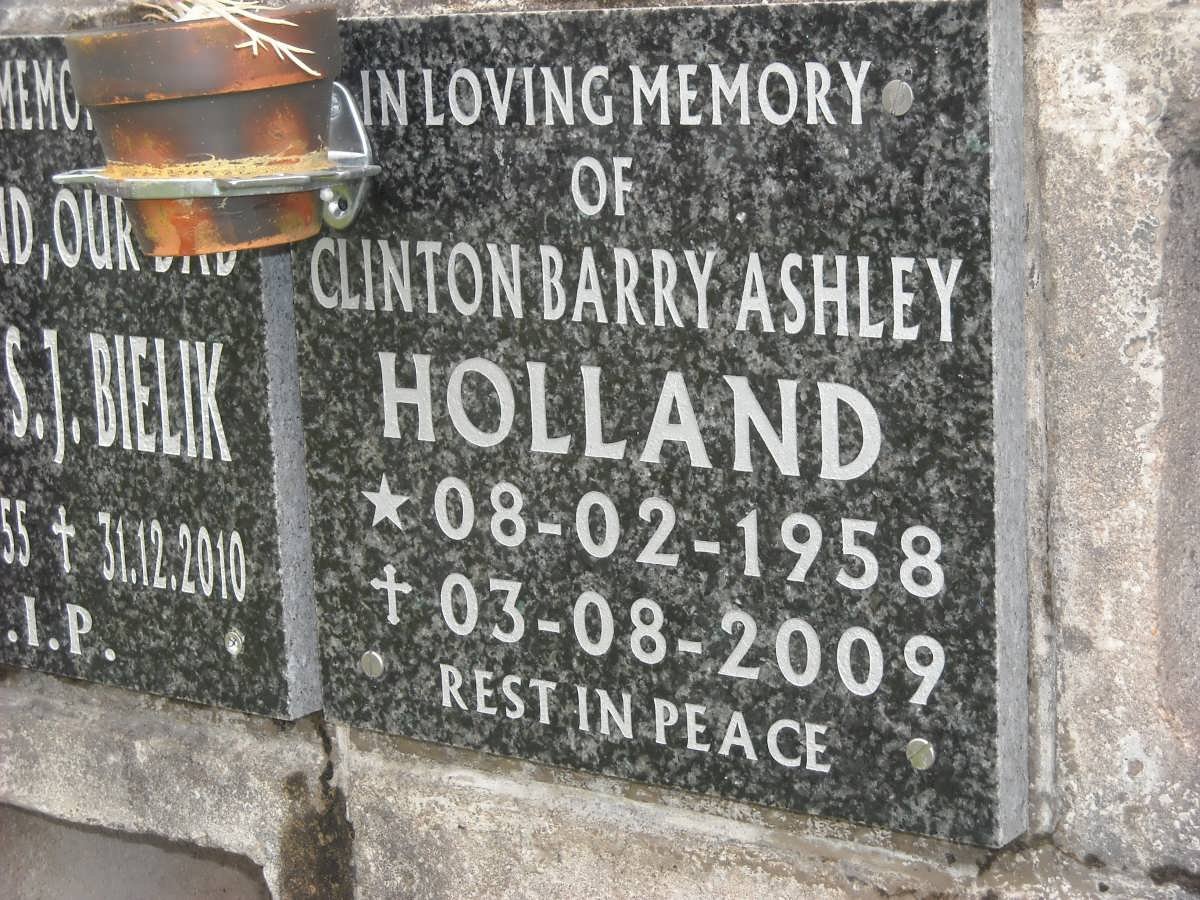 HOLLAND Clinton Barry Ashley 1958-2009