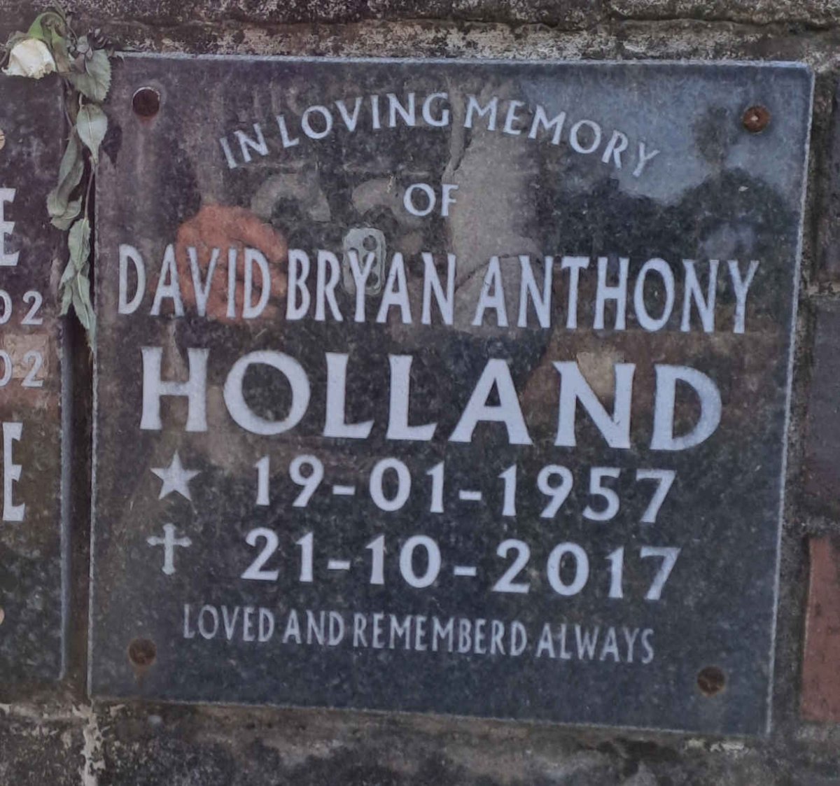 HOLLAND David Bryan Anthony 1957-2017