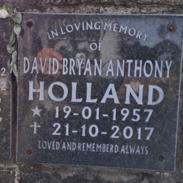 HOLLAND David Bryan Anthony 1957-2017