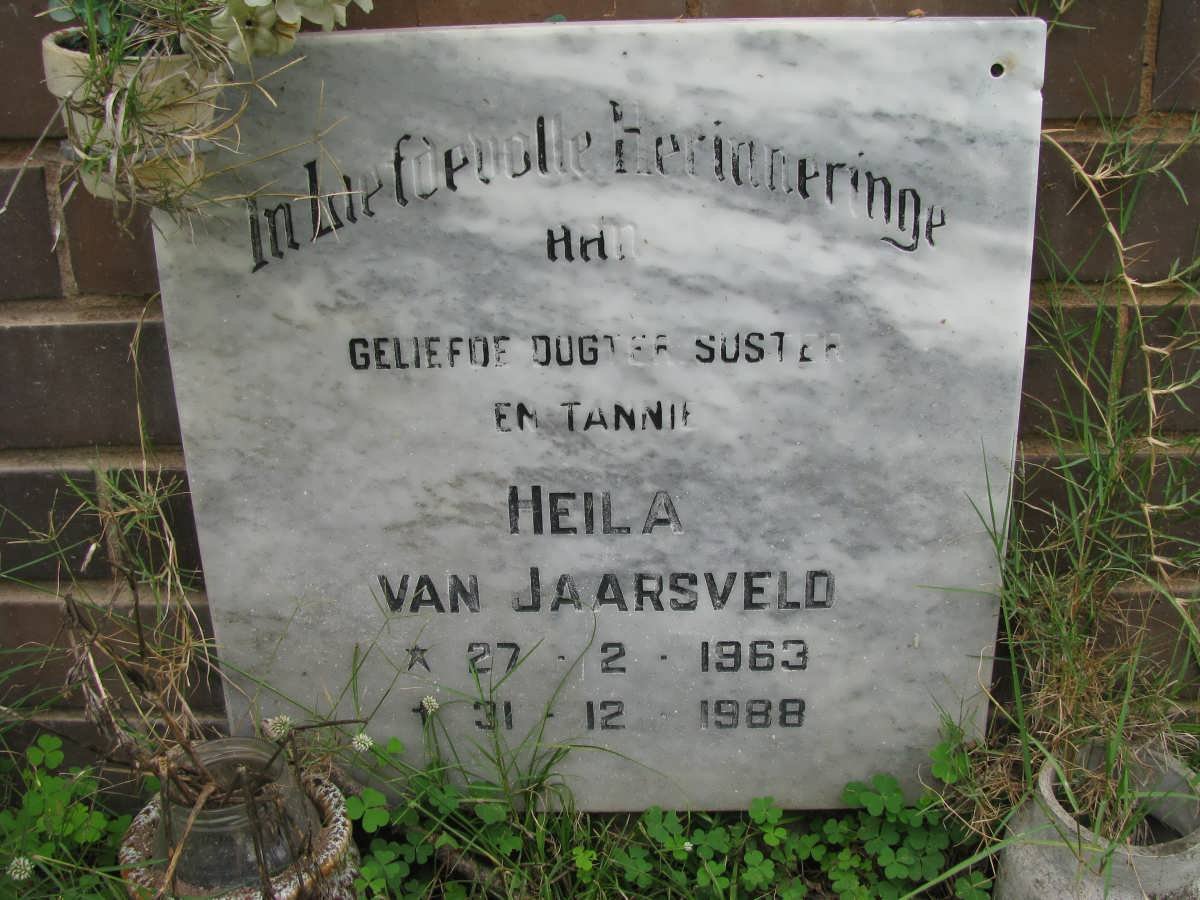 JAARSVELD Heila, van 1963-1988