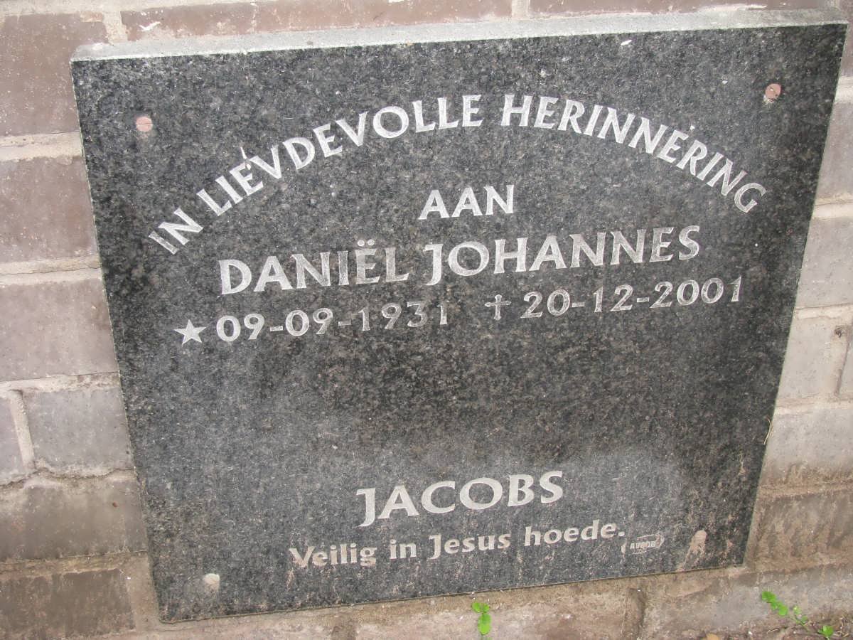 JACOBS Daniel Johannes 1931-2001
