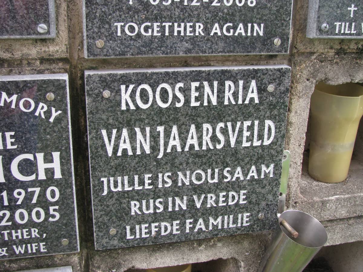 JAARSVELD Koos, van &amp; Ria