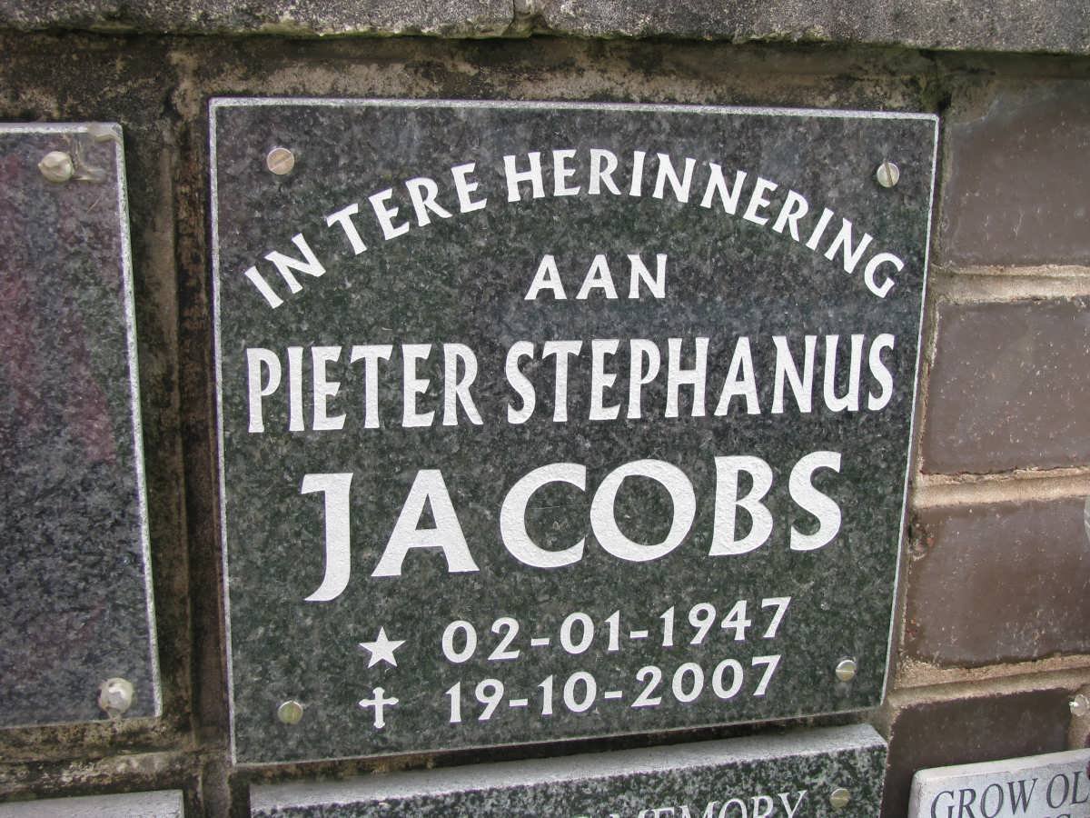 JACOBS Pieter Stephanus 1947-2007