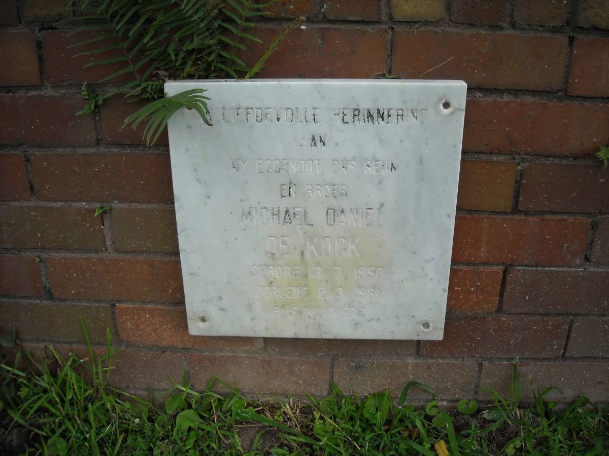 KOCK Michael Daniel, de 1950-19?1