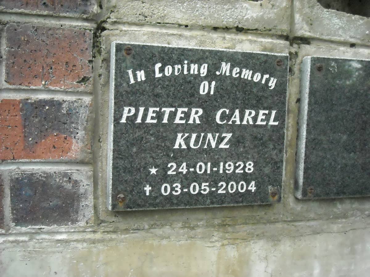 KUNZ Pieter Carel 1928-2004