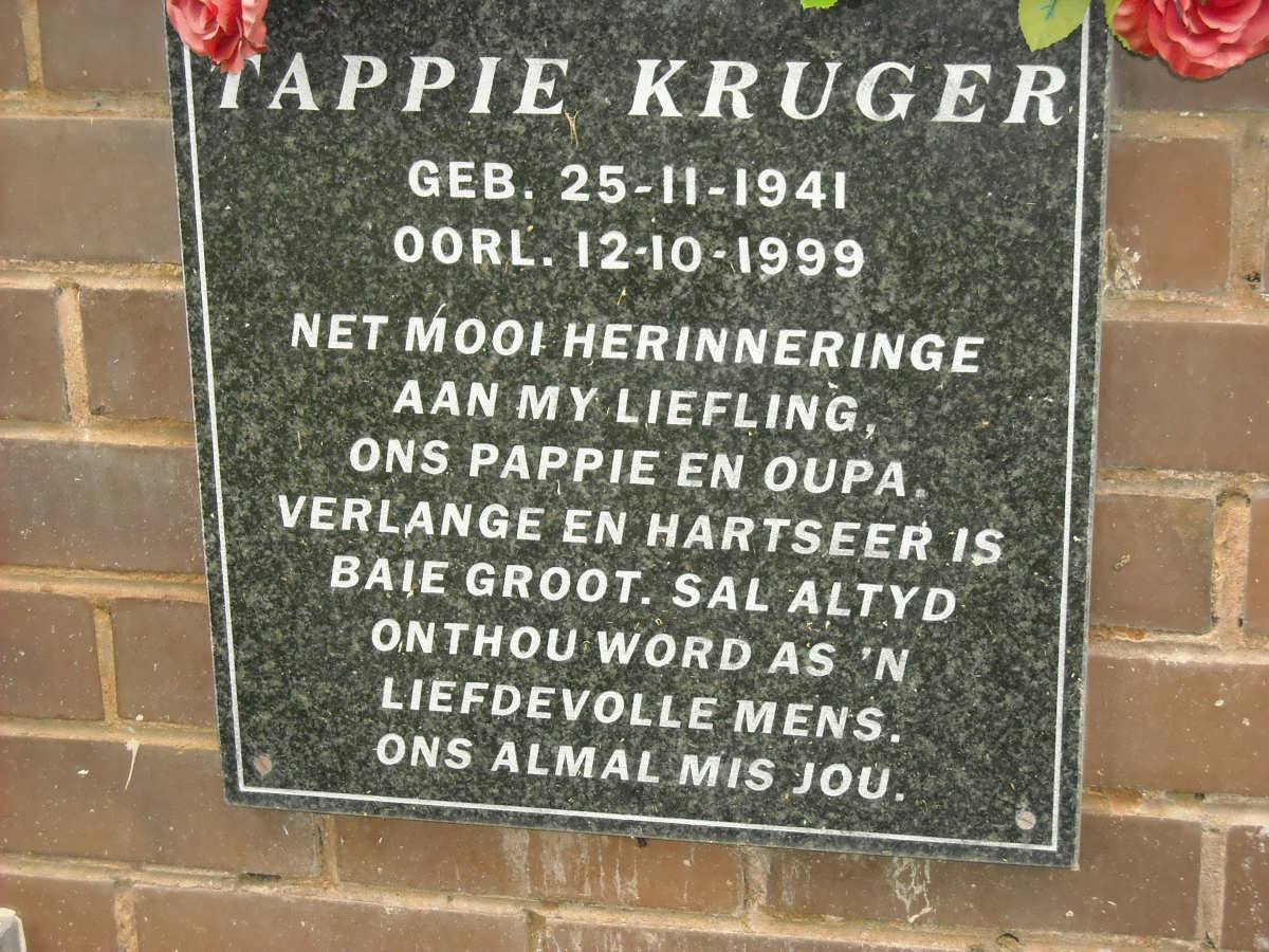 KRUGER Tappie 1941-1999