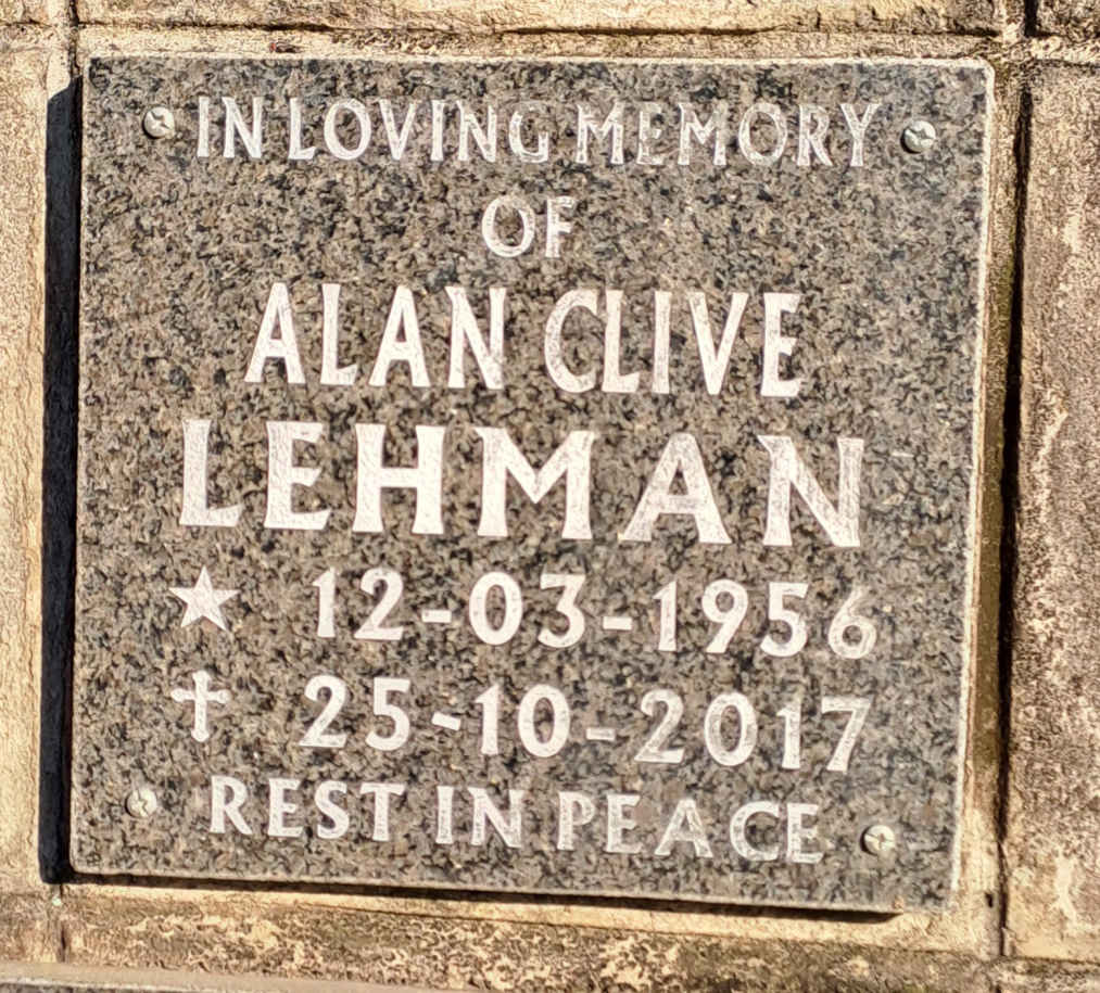 LEHMAN Alan Clive 1956-2017