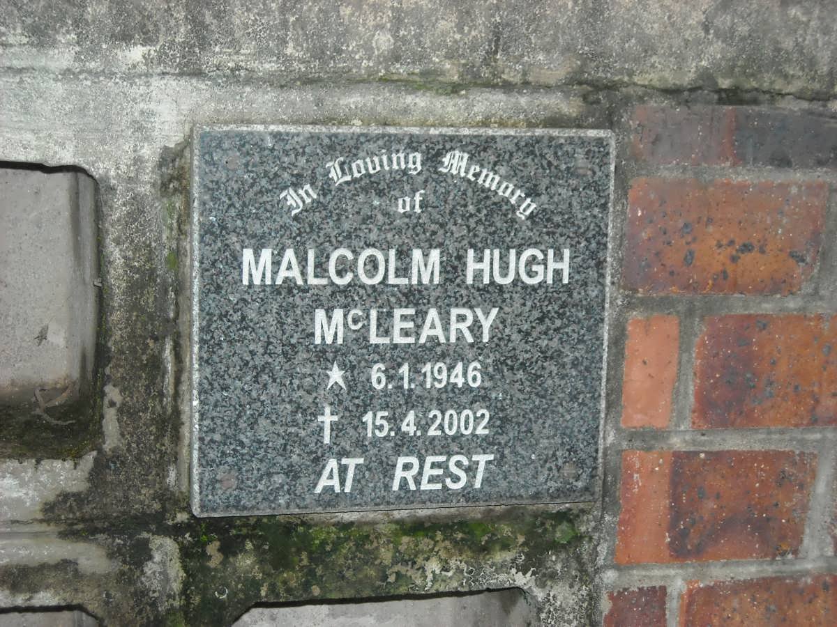 MCLEARY Malcolm Hugh 1946-2002