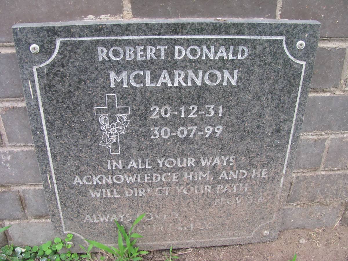 MCLARNON Robert Donald 1931-1999