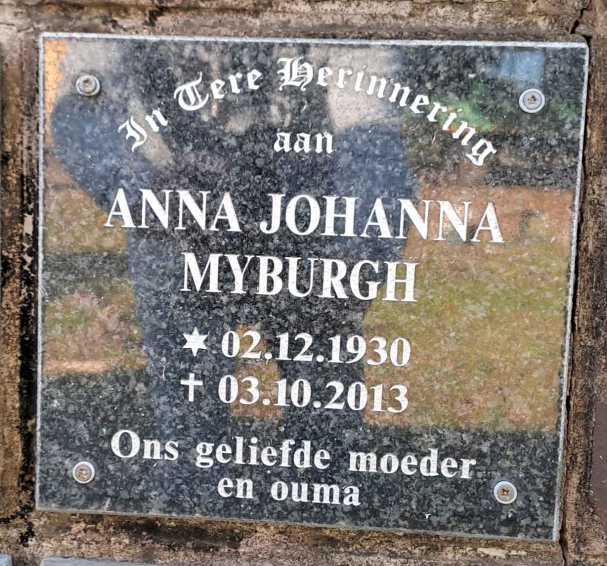 MYBURGH Anna Johanna 1930-2013
