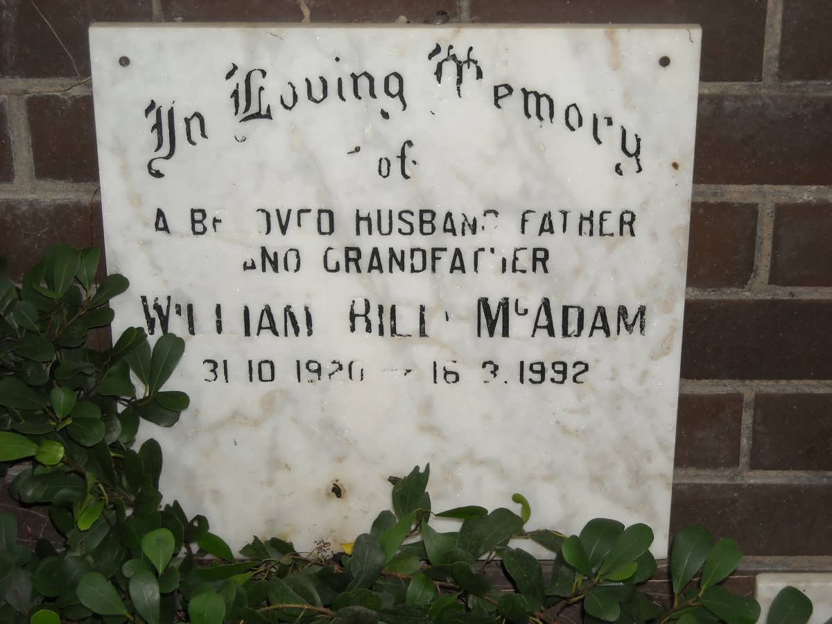 MCADAM William  1920-1992