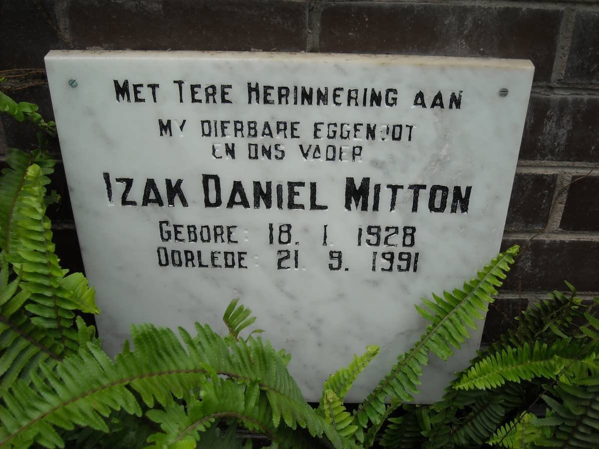 MITTON Izak Daniel 1928-1991