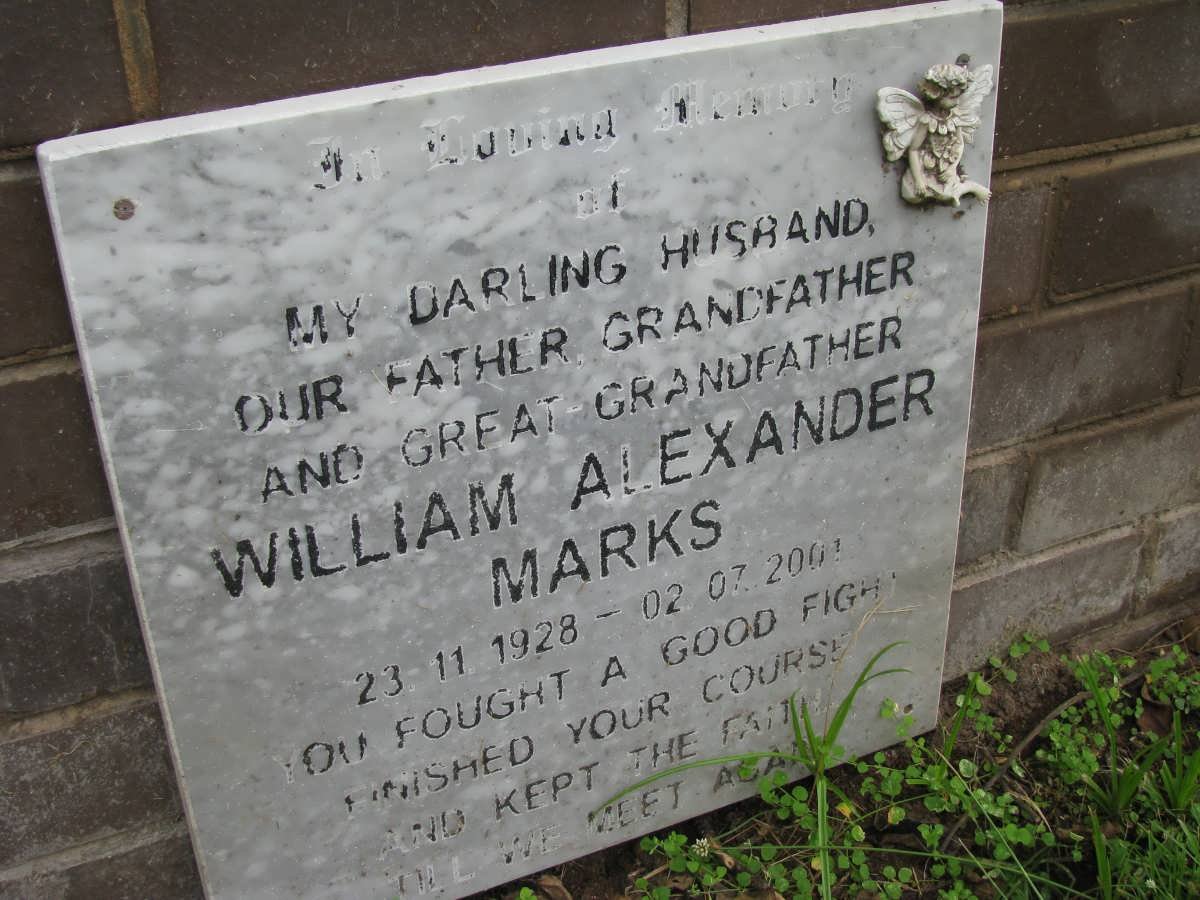 MARKS William Alexander 1928-2001