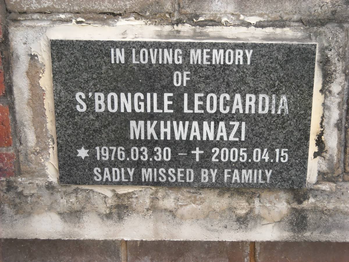 MKHWANAZI S'Bongile Leocardia 1976-2005