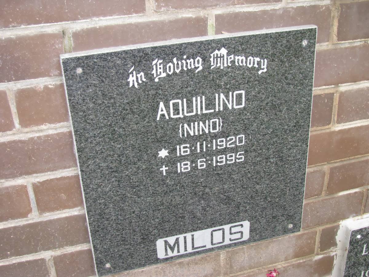 MILOS Aquilino 1920-1995