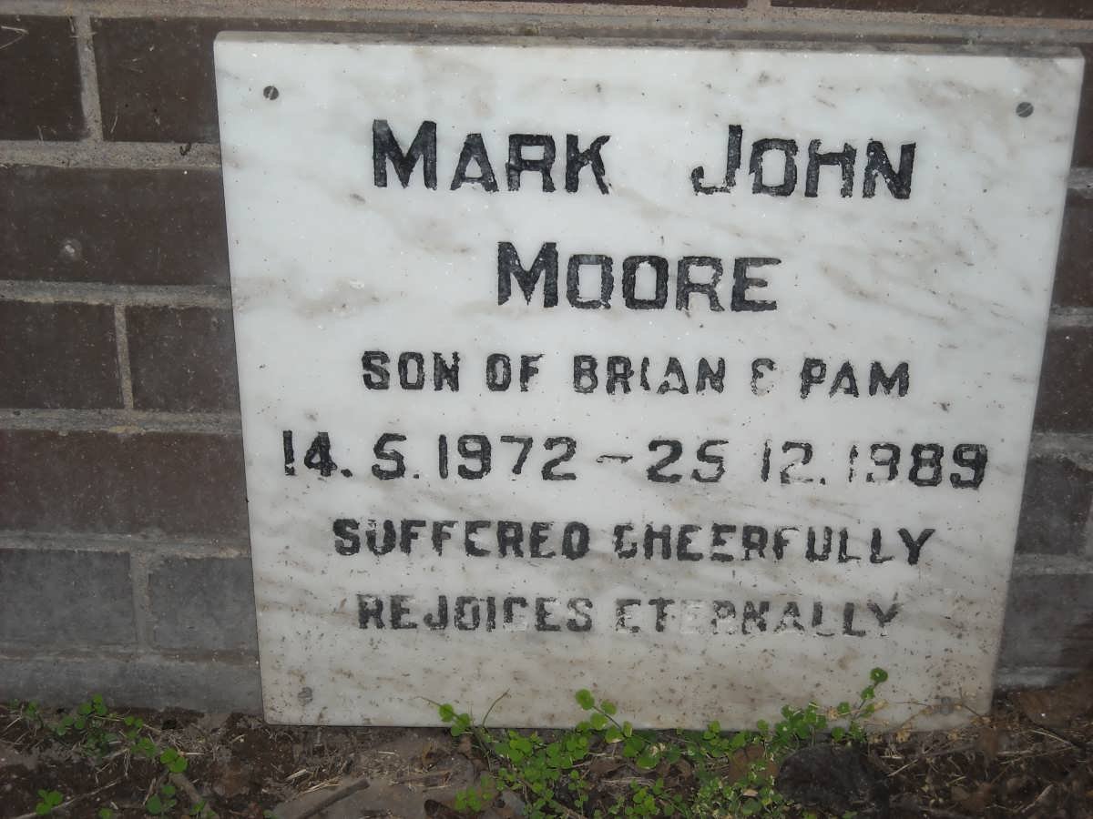 MOORE Mark John 1972-1989