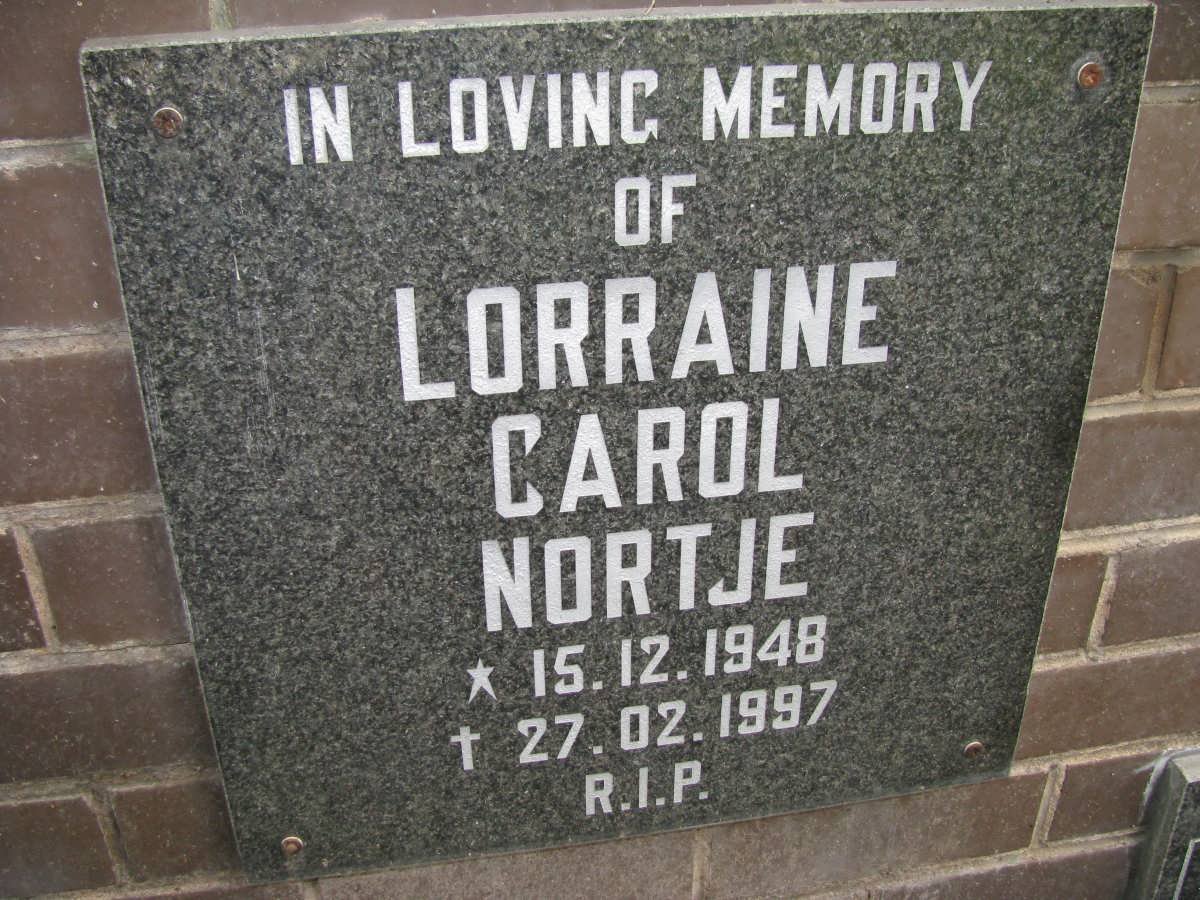NORTJE Lorraine Carol 1948-1997