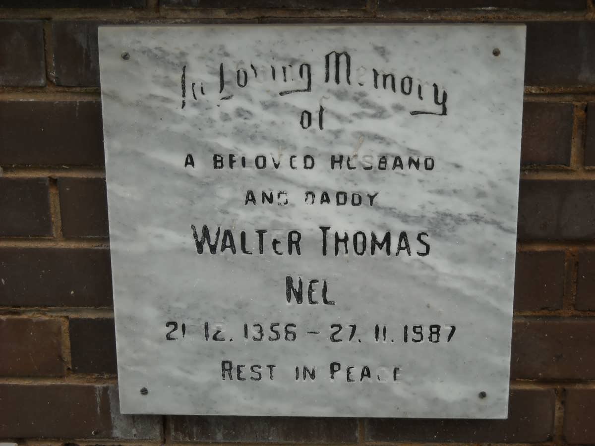 NEL Walter Thomas 1956-1987