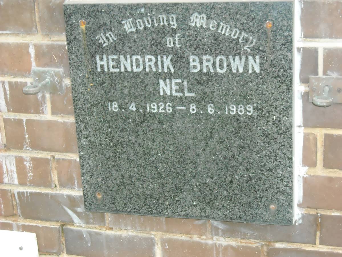NEL Hendrik Brown 1926-1989