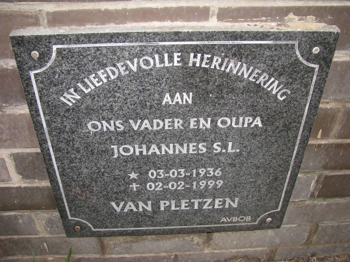 PLETZEN Johannes S.L. 1936-1999