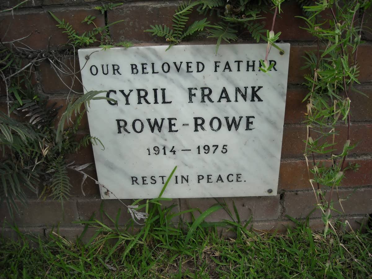 ROWE Cyril Frank, Rowe 1914-1975