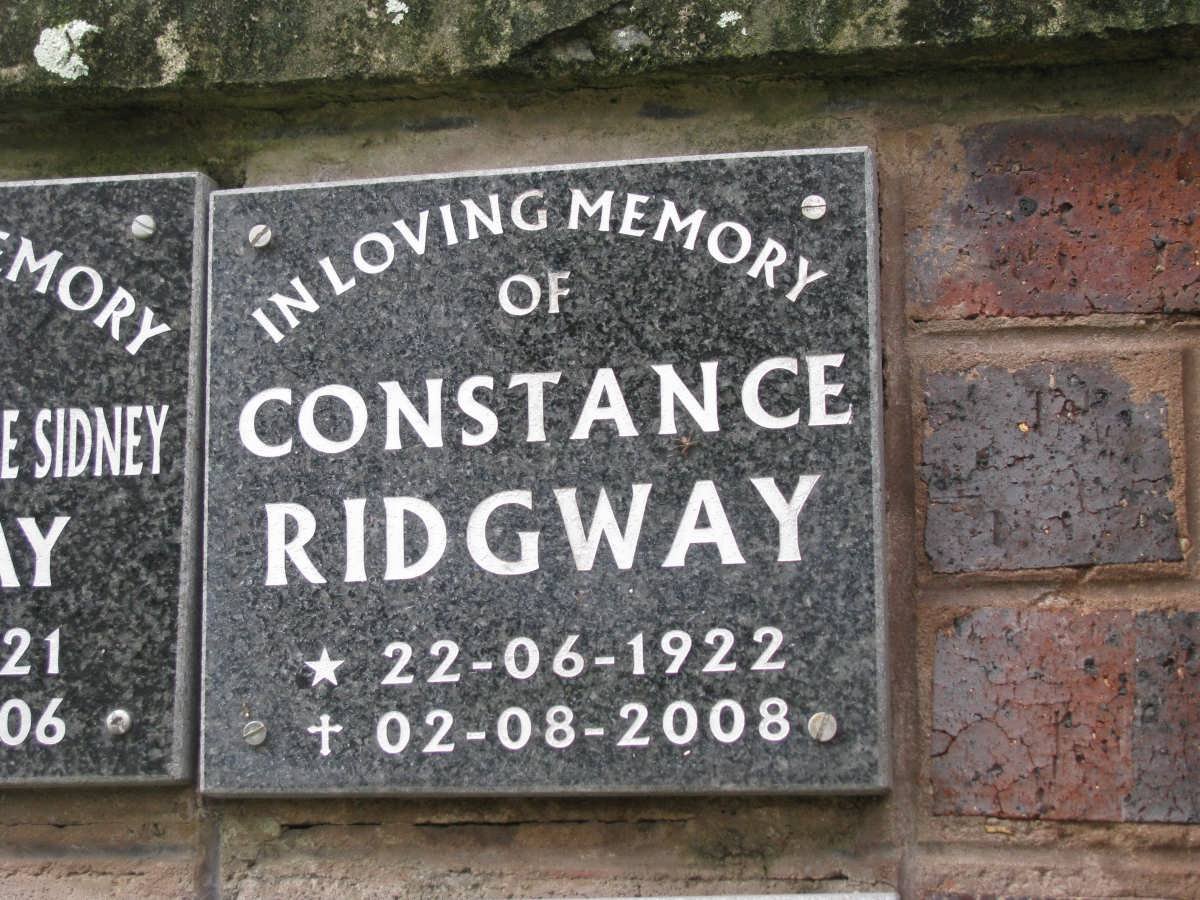 RIDGWAY Constance 1922-2008
