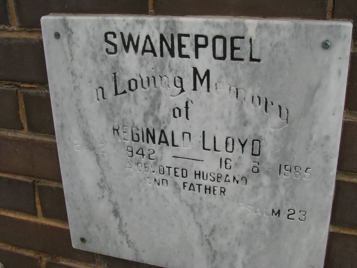 SWANEPOEL Reginald Lloyd 1942-1985