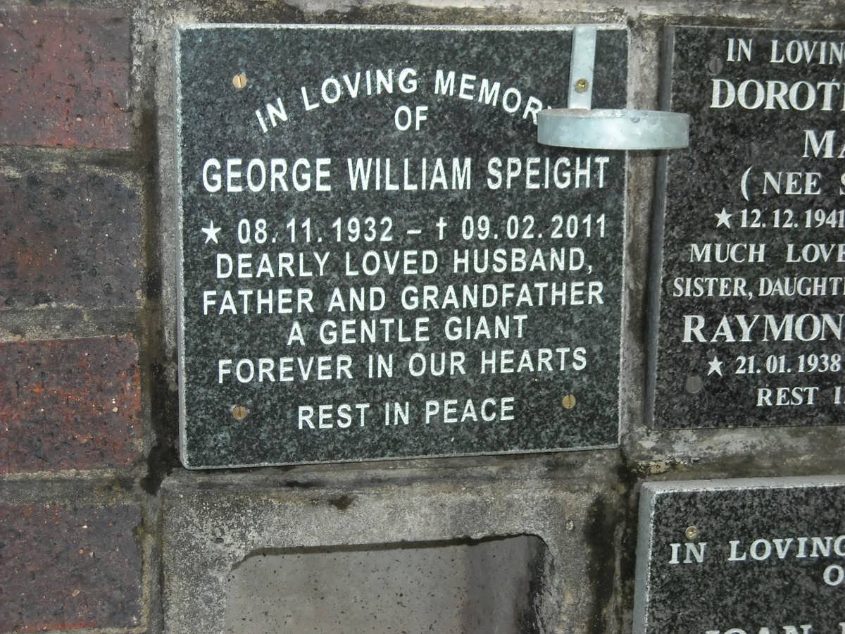 SPEIGHT George William 1932-2011