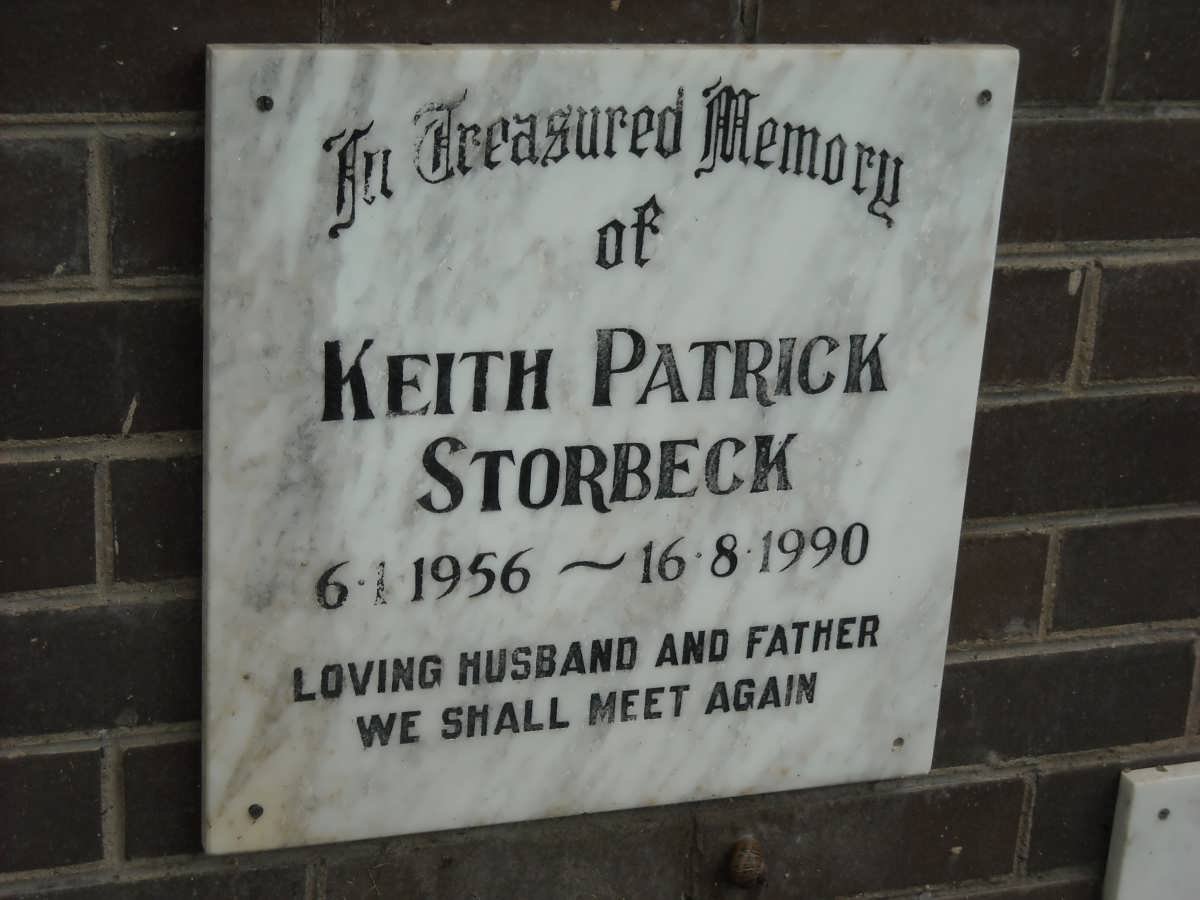 STORBECK Keith Patrick 1956-1990