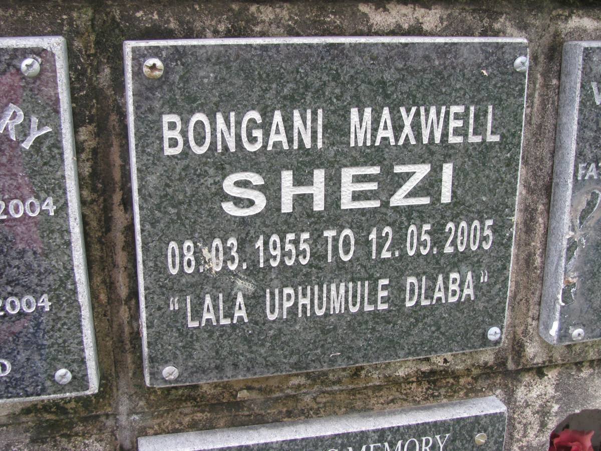 SHEZI Bongani Maxwell 1955-2005