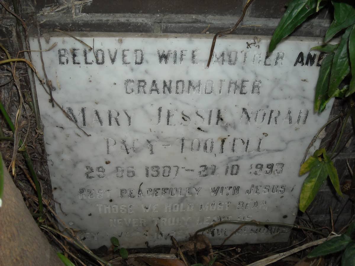 TOOTELL Mary Jessie Norah, Pacy 1907-1993
