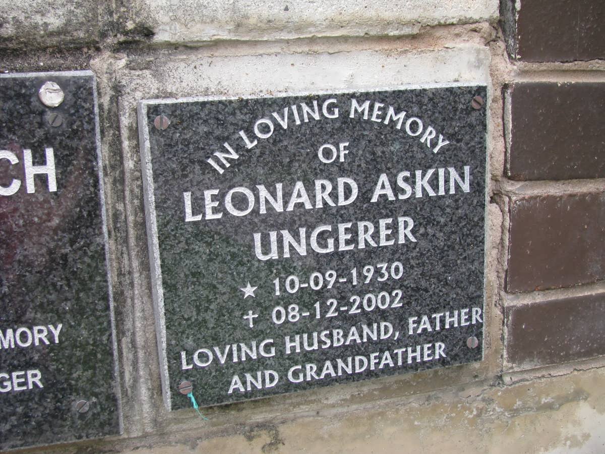 UNGERER Leonard Askin 1920-2002