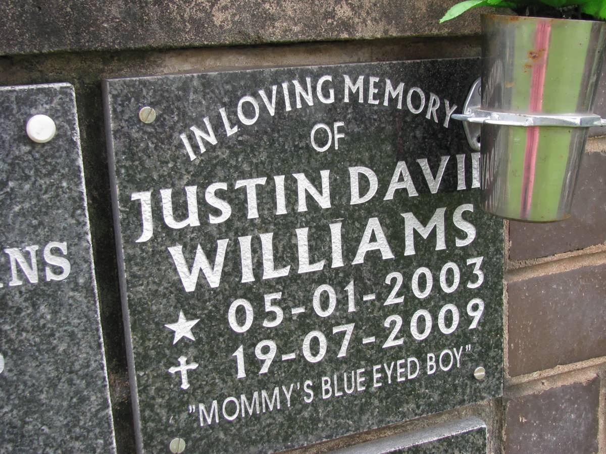 WILLIAMS Justin David 2003-2009
