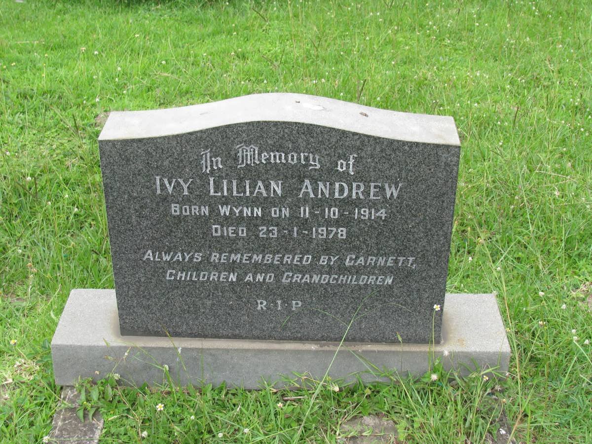 ANDREW Ivy Lilian nee WYNN 1914-1978