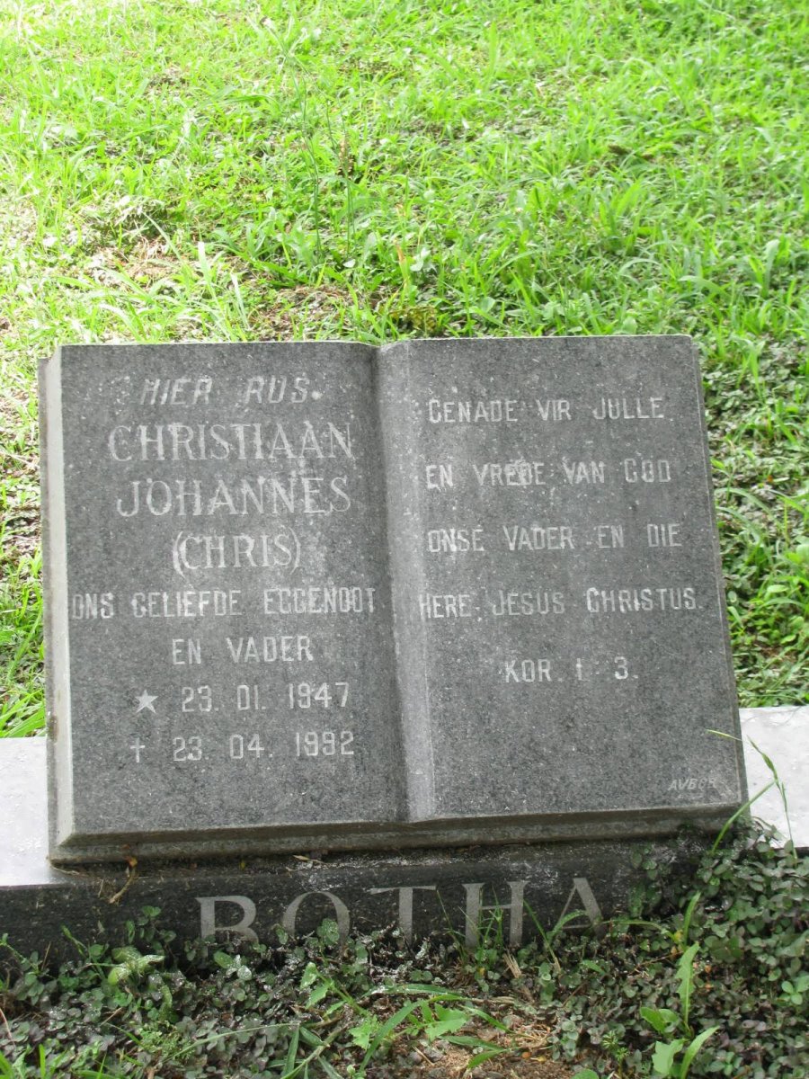 BOTHA Christiaan Johannes 1947-1992