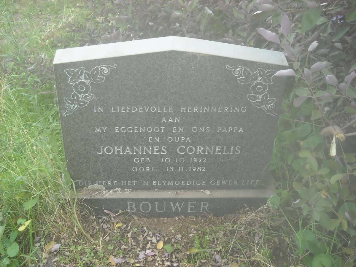 BOUWER Johannes Cornelius 1922-1982